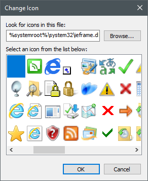 Where is windows icon located